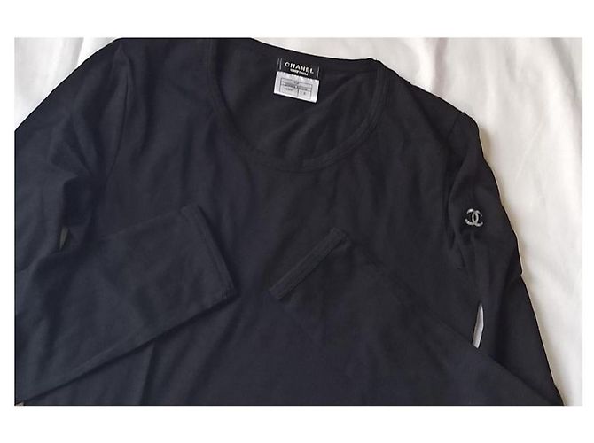 Cambon Maglietta Chanel Uniform a maniche lunghe nera Nero - vista 3