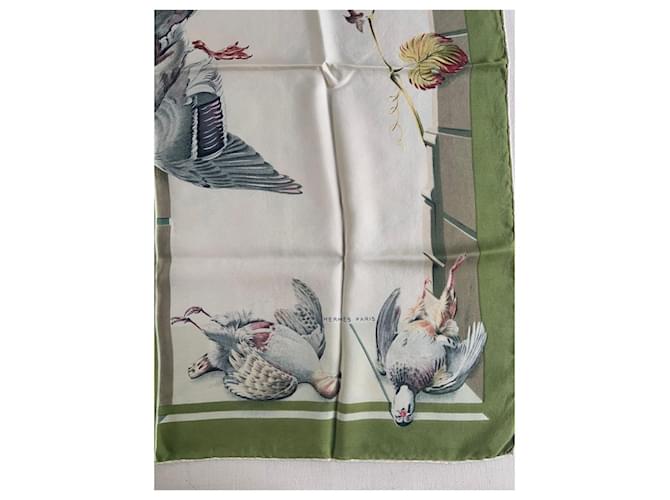 Sciarpa Hermès in seta bianca 85x85 cm Bianco - vista 10