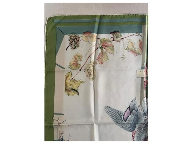 Sciarpa Hermès in seta bianca 85x85 cm Bianco - vista 12