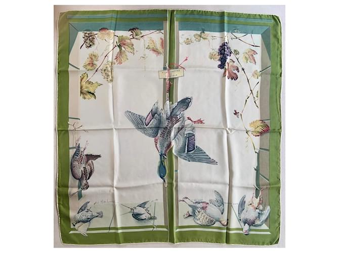 Sciarpa Hermès in seta bianca 85x85 cm Bianco - vista 2