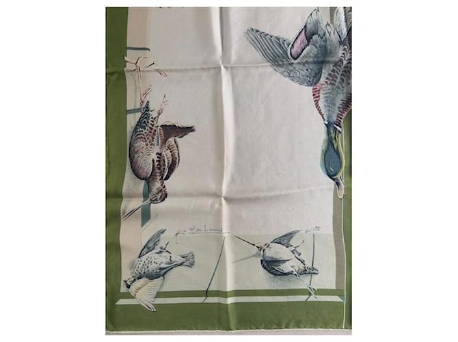 Sciarpa Hermès in seta bianca 85x85 cm Bianco - vista 9
