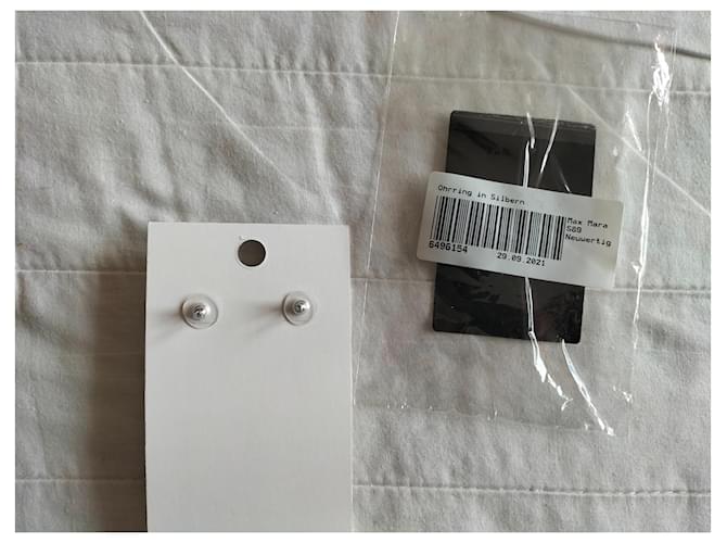 Orecchini pendenti rettangolari "MAX MARA". Argento - vista 6