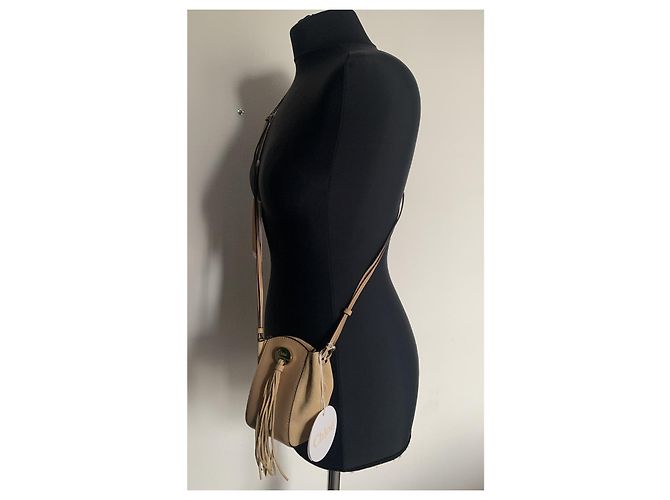 Borsa Chloé in pelle e nubuck beige - vista 11