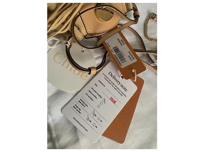 Borsa Chloé in pelle e nubuck beige - vista 15