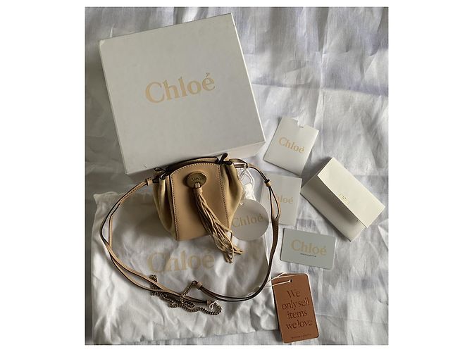 Borsa Chloé in pelle e nubuck beige - vista 4