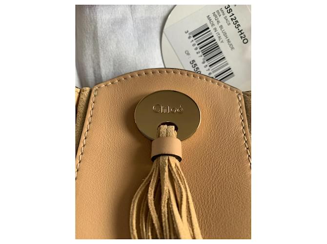 Borsa Chloé in pelle e nubuck beige - vista 5