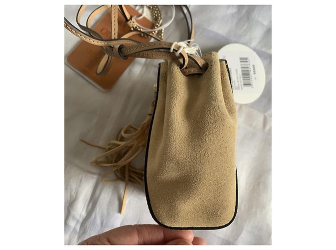 Borsa Chloé in pelle e nubuck beige - vista 9
