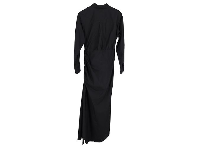 Autre Marque Christopher Esber Midi-Hemdkleid mit Spitzenbesatz aus schwarzer Baumwolle - Ansicht 3