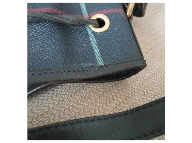 Borsa a secchiello Burberry in pelle blu navy - vista 15