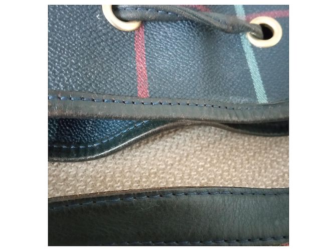 Borsa a secchiello Burberry in pelle blu navy - vista 16