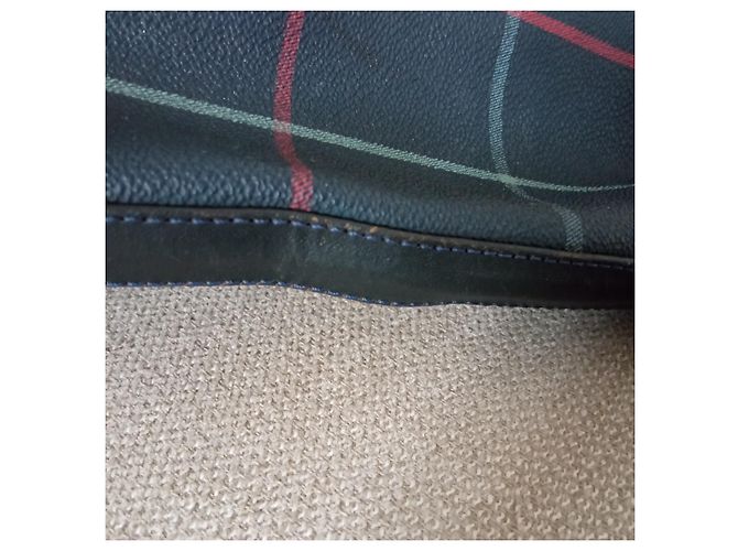 Borsa a secchiello Burberry in pelle blu navy - vista 17