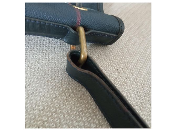 Borsa a secchiello Burberry in pelle blu navy - vista 18