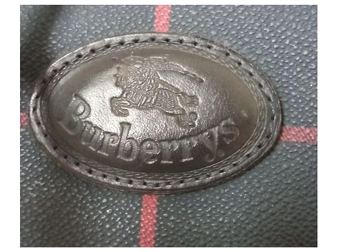 Borsa a secchiello Burberry in pelle blu navy - vista 2