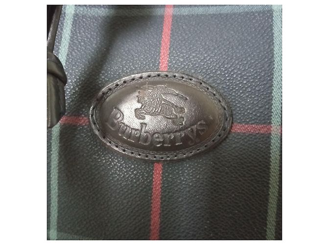 Borsa a secchiello Burberry in pelle blu navy - vista 3