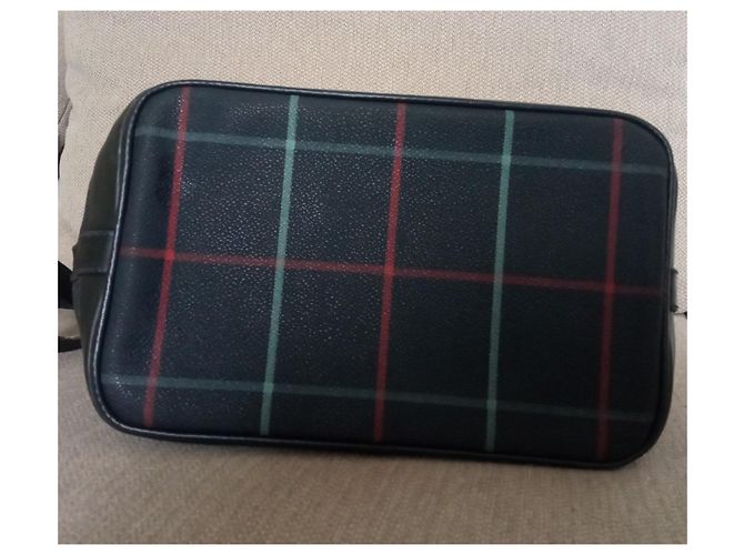 Borsa a secchiello Burberry in pelle blu navy - vista 9