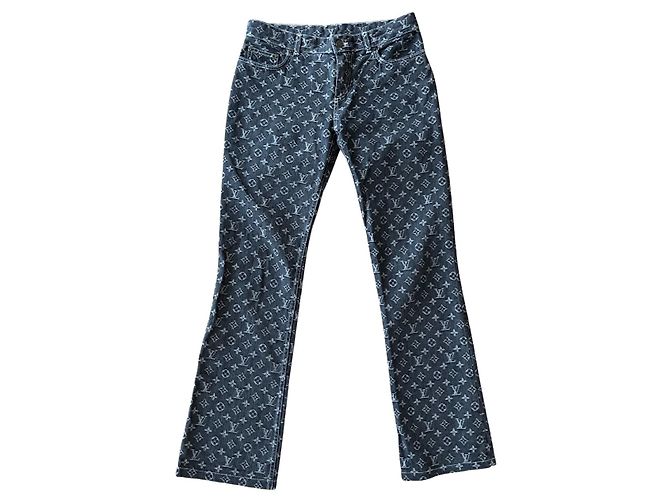 Jeanshose mit Louis Vuitton-Monogramm Grau - Ansicht 12