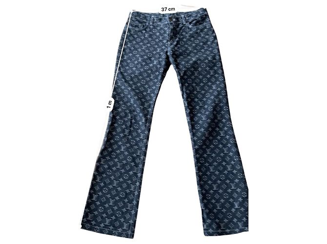 Jeanshose mit Louis Vuitton-Monogramm Grau - Ansicht 13