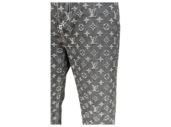 Jeanshose mit Louis Vuitton-Monogramm Grau - Ansicht 2