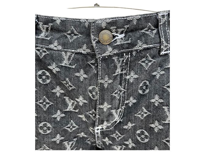 Jeanshose mit Louis Vuitton-Monogramm Grau - Ansicht 3