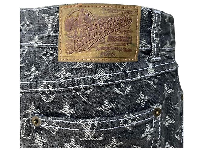 Jeanshose mit Louis Vuitton-Monogramm Grau - Ansicht 5