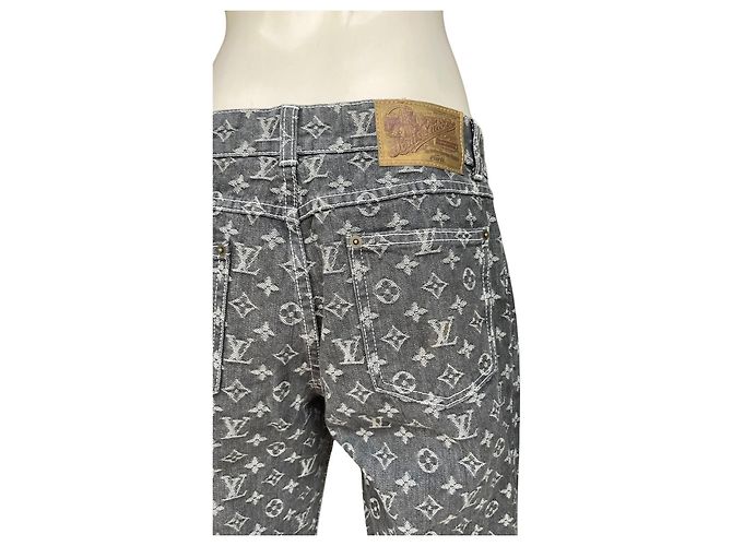 Jeanshose mit Louis Vuitton-Monogramm Grau - Ansicht 6
