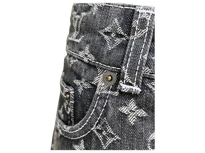 Jeanshose mit Louis Vuitton-Monogramm Grau - Ansicht 7