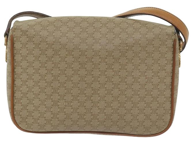 Céline CELINE Borsa a tracolla in tela Macadam Beige Auth 63574 - vista 2