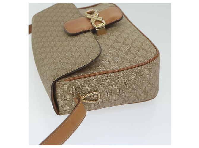 Céline CELINE Borsa a tracolla in tela Macadam Beige Auth 63574 - vista 4