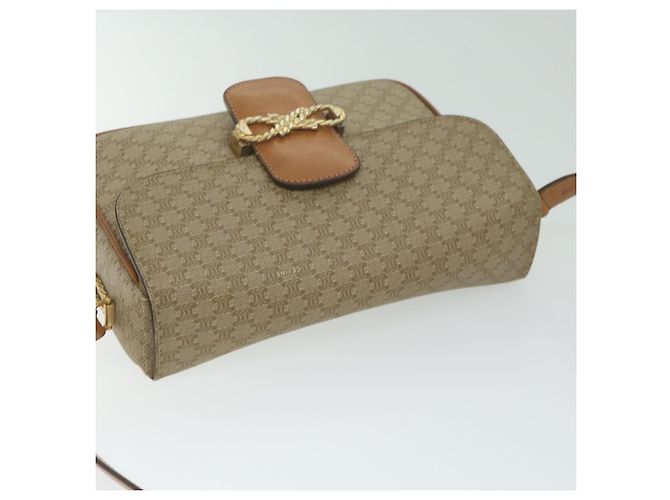Céline CELINE Borsa a tracolla in tela Macadam Beige Auth 63574 - vista 6