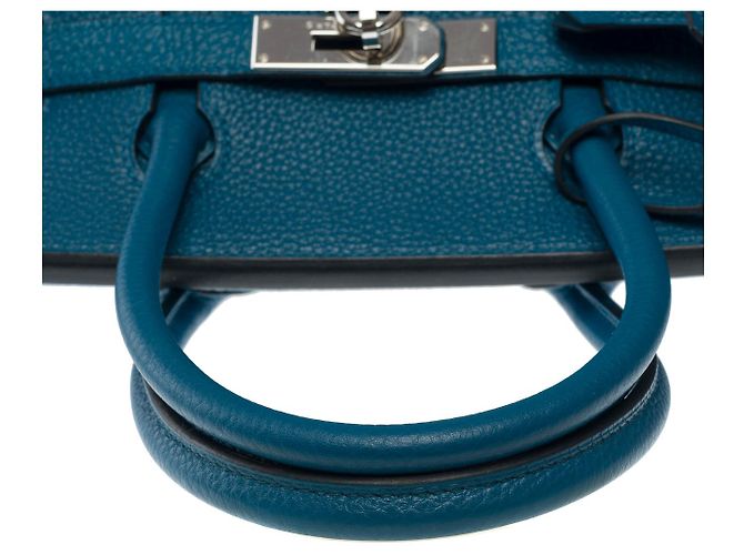 Hermès Sac HERMES Birkin 30 en Cuir Bleu - 101731 - vue 10