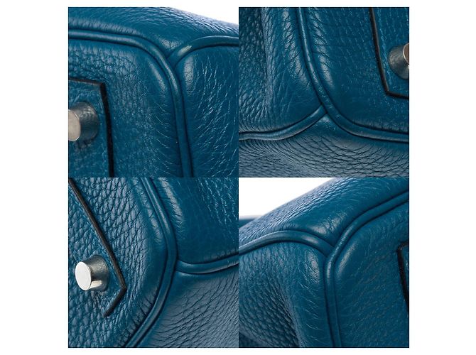 Hermès Sac HERMES Birkin 30 en Cuir Bleu - 101731 - vue 12