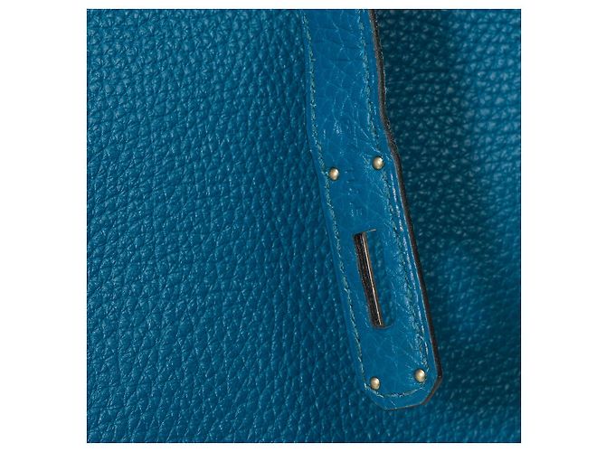 Hermès Sac HERMES Birkin 30 en Cuir Bleu - 101731 - vue 8