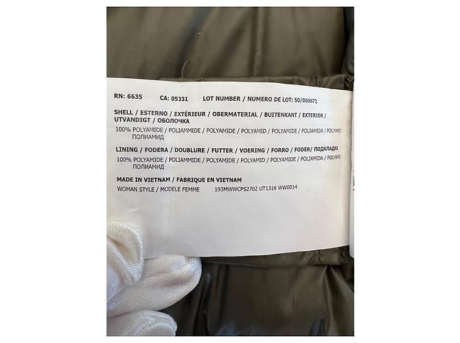 Woolrich Daunenjacke kurz Khakigrün und Orange Nylon Mehrfarben - Ansicht 13