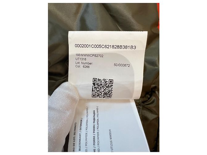 Woolrich Daunenjacke kurz Khakigrün und Orange Nylon Mehrfarben - Ansicht 8