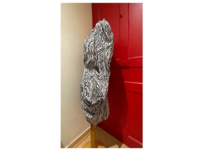 Vestido Isabel Marant Margaretia de seda negro blanco - vista 2
