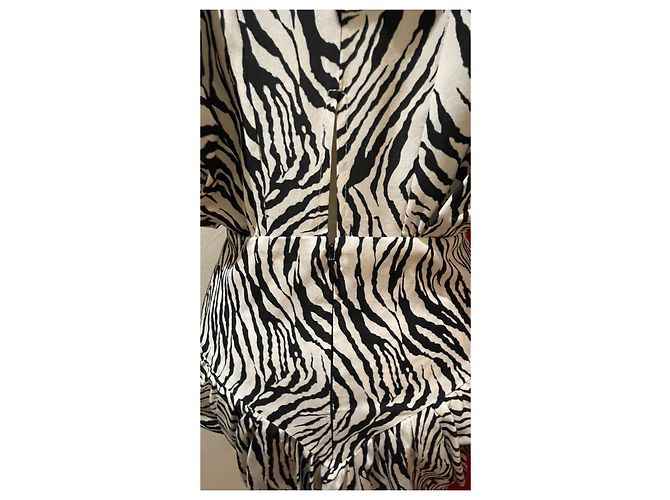 Vestido Isabel Marant Margaretia de seda negro blanco - vista 6