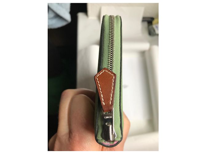 Silk In Cartera Hermès Silk'in Verde claro - vista 10