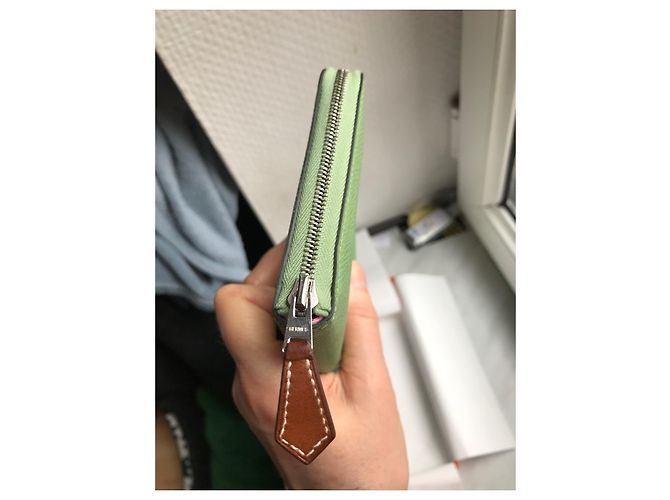 Silk In Cartera Hermès Silk'in Verde claro - vista 2