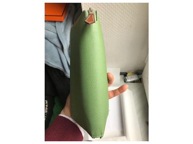 Silk In Cartera Hermès Silk'in Verde claro - vista 6