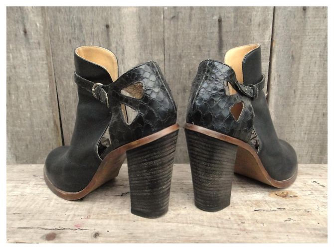 Stivaletti traforati MM6 Maison Margiela 36,5 Nero - vista 4