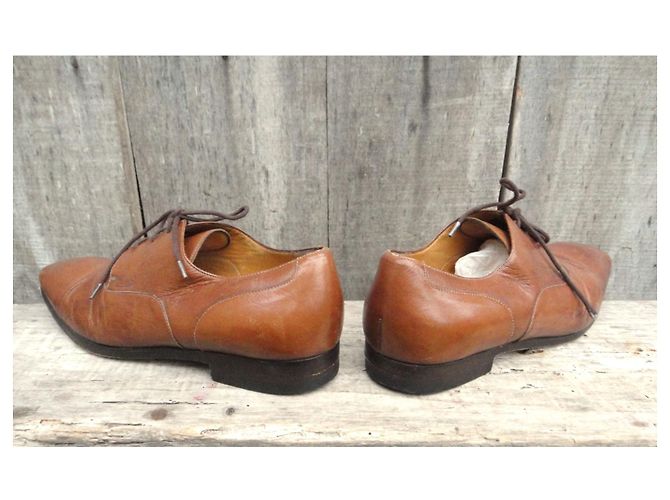 Scarpe Derby Gucci in pelle marrone chiaro 41,5 - vista 5
