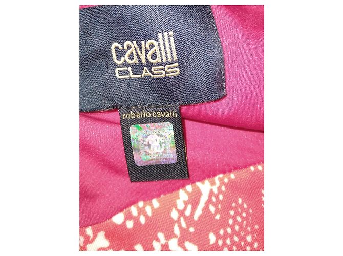 Vestido de verano de viscosa rojo Roberto Cavalli - vista 8