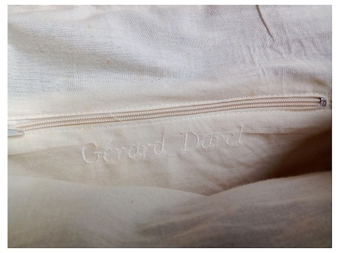 Bolso Gerard Darel Woodstock Ibiza 24H de paja y cuero azul beige - vista 4