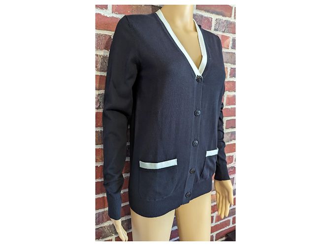 Strickjacke Chanel Schwarz Weiß - Ansicht 4