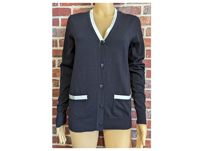 Strickjacke Chanel Schwarz Weiß - Ansicht 6