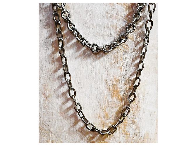 DOLCE & GABBANA Halskette aus Stahl mit gefütterter Kette mit glänzenden und diamantierten Perlen - Ansicht 11