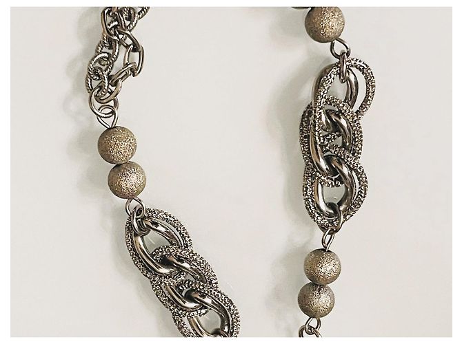 DOLCE & GABBANA Halskette aus Stahl mit gefütterter Kette mit glänzenden und diamantierten Perlen - Ansicht 2