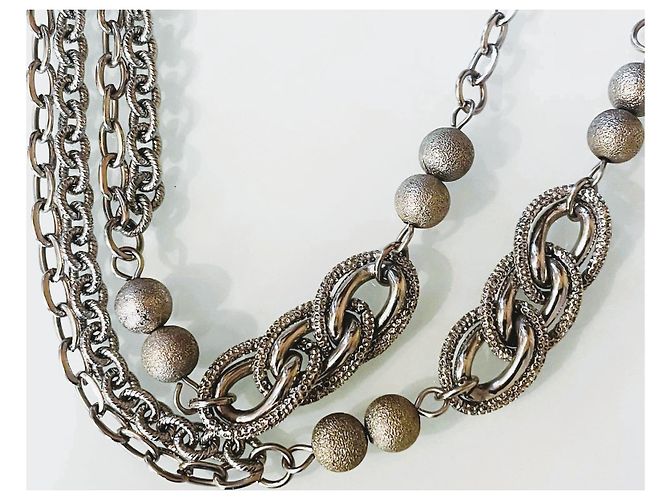 DOLCE & GABBANA Halskette aus Stahl mit gefütterter Kette mit glänzenden und diamantierten Perlen - Ansicht 6