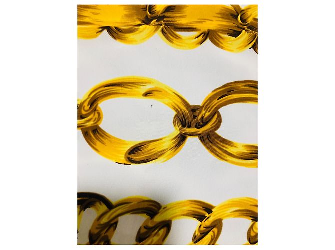 Chanel 31 Sciarpa con medaglione a catena dorata rue Cambon Bianco D'oro - vista 12