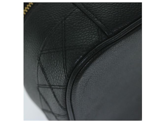 CHANEL Vanity Cosmetic Pouch Caviar Skin Black CC Auth bs11563 Nero - vista 11